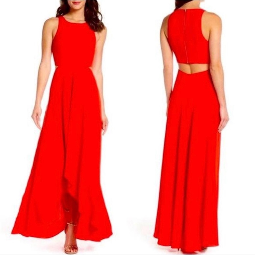 Ali & Jay Cut-Out Back High-Low Dress